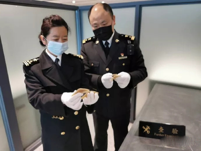 中國男子從老撾攜帶穿山甲鱗片入境，被昆明機場海關當場查獲