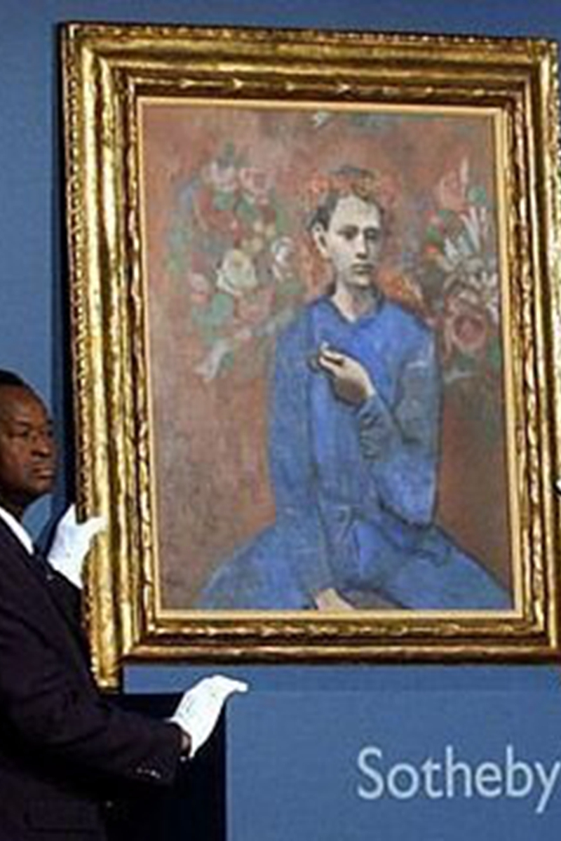 畢加索三件畫作將線上拍賣 最貴一件起拍價800萬元