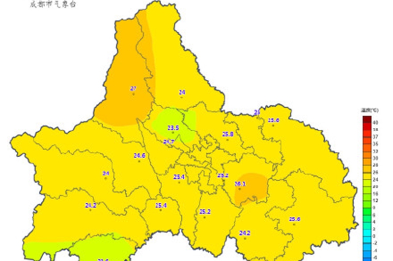成都發佈今年首個高溫橙色預警信號、