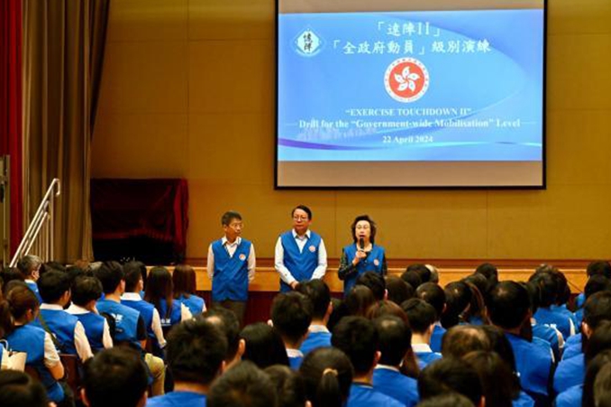 香港特區政府全動員舉辦超強臺風來襲演練