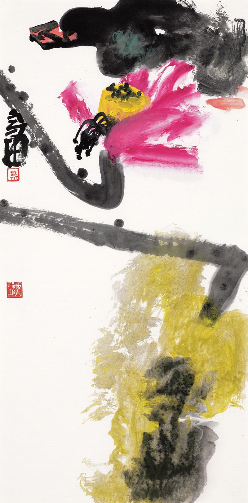 荷花深处138cm×70cm纸本设色2022年.jpg