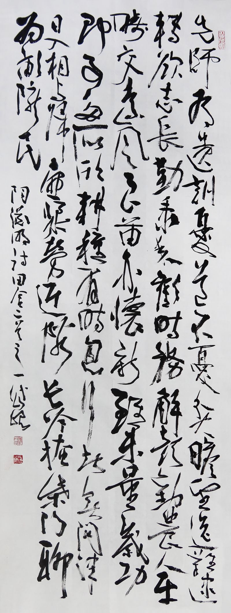 7陶渊明诗《田舍二首》之一行草书条幅136cm×43cm.jpg